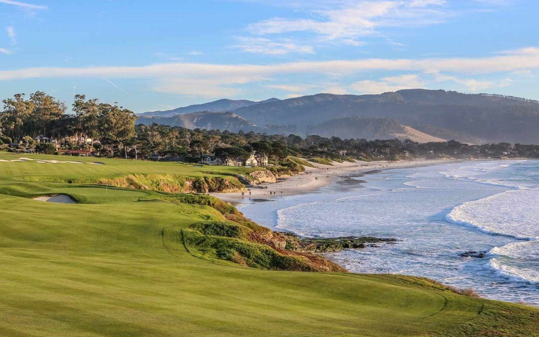 Pebble beach golf course, showing the beauty and benefits of debris removal