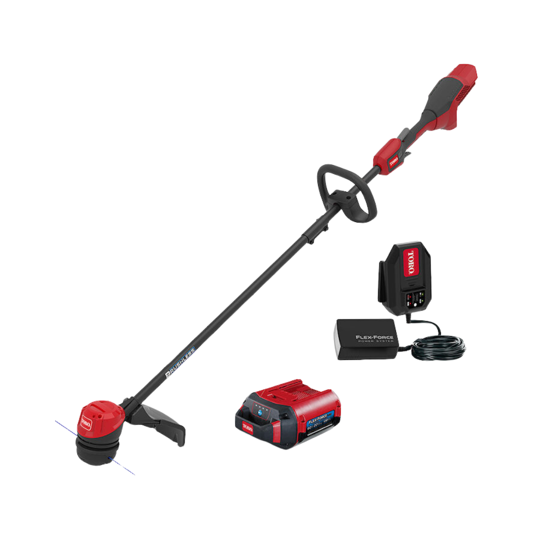 Toro 60V MAX* 13 in. (33.0 cm) / 15 in. (38.1 cm) Brushless String Trimmer with 2.0Ah Battery