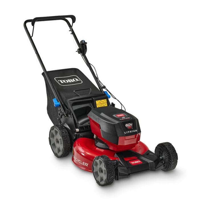 60V Max* 21 in. (53 cm) Recycler® w/SmartStow® Push Lawn Mower with 4.0Ah BatteryWith Flex-Force Power System®
