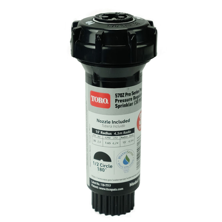 Toro 3 in. Pop Up Fixed Spray w/PR, Half Circle - 15 ft. Nozzle