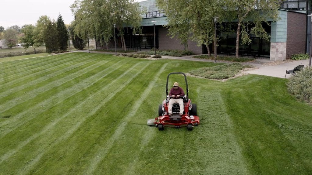toro revolution z master on open lawn