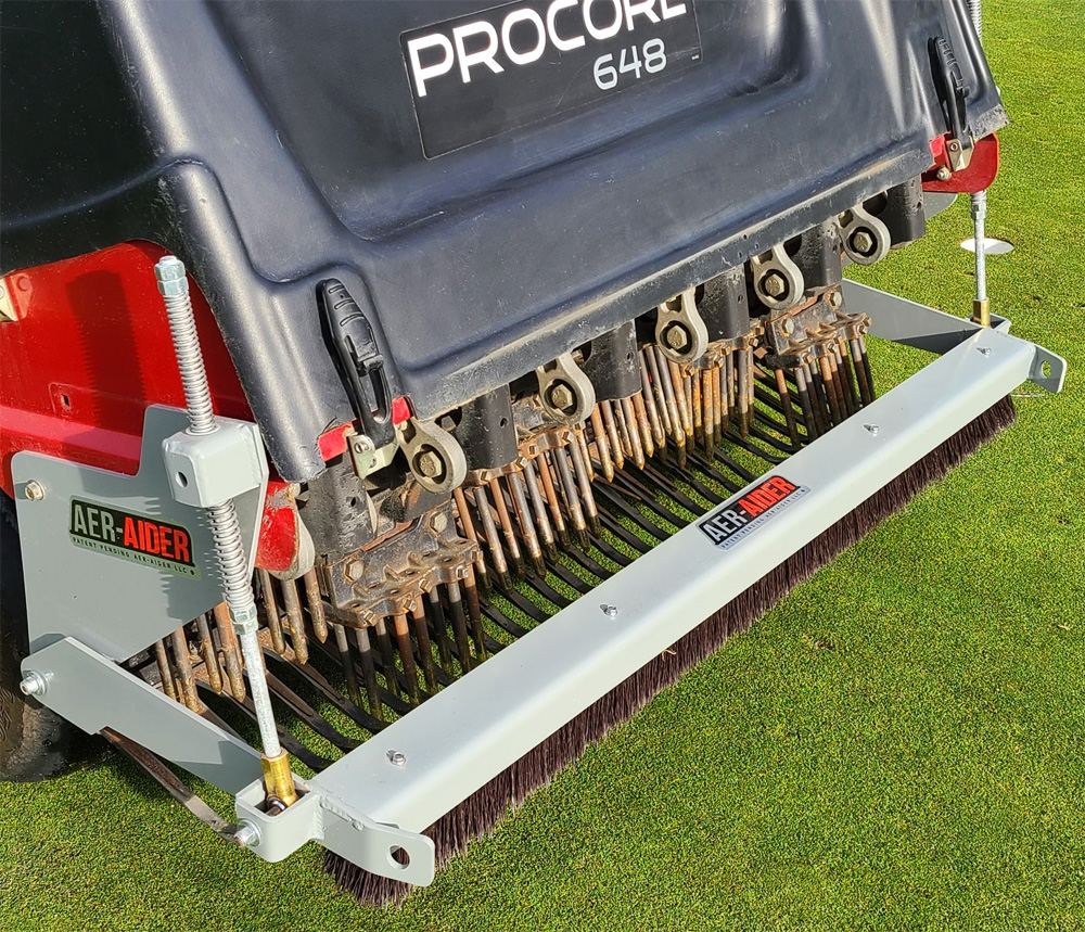 Aer-Aider for solid tine aerating