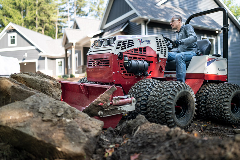 A Ventrac Tractor with a Power Bucket