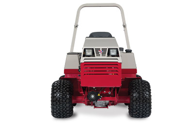 A studio shot of a compact tractor
